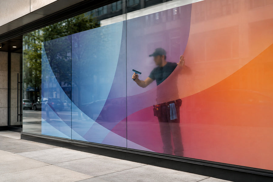 Vitrines, murs et grandes surfaces