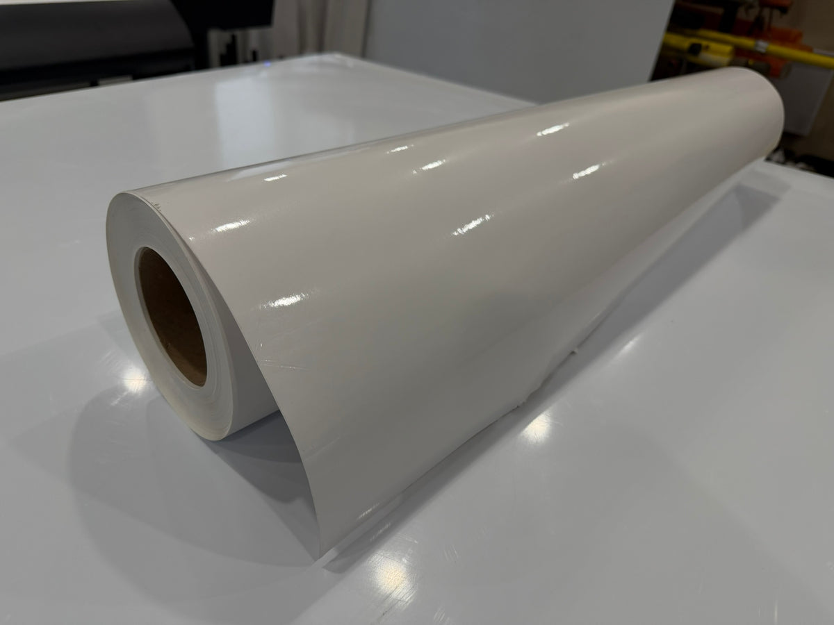 Vinyle blanc lustré