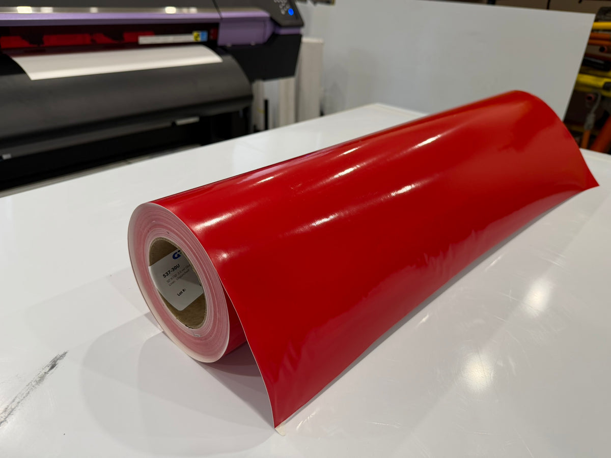 Lettrage découpé rouge cerise